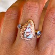 RESERVED FOR AMANDA - Remaining balance on custom opal ring in 14K gold-fill