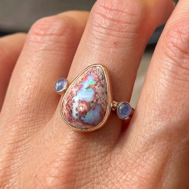 RESERVED FOR AMANDA - Remaining balance on custom opal ring in 14K gold-fill