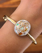Mexican opal cuff in 14K gold-fill