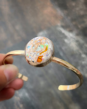 Mexican opal cuff in 14K gold-fill