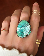 Bamboo Mountain turquoise ring in 14K gold-fill (sizes 6 to 8-1/2)