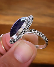 Tanzanite ring in silver (sizes 5-1/2 to 7)