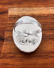 Charoite ring in silver (sizes 8 to 10-3/4)