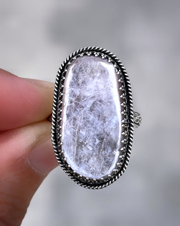 Lepidolite ring in silver (sizes 6 to 8-1/2)