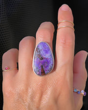 Sugilite ring in 14K gold-fill & silver (sizes 5 to 7-1/4)