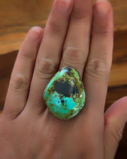 ITEM #22: MADE-TO-ORDER KINGMAN TURQUOISE RING IN MIXED METAL