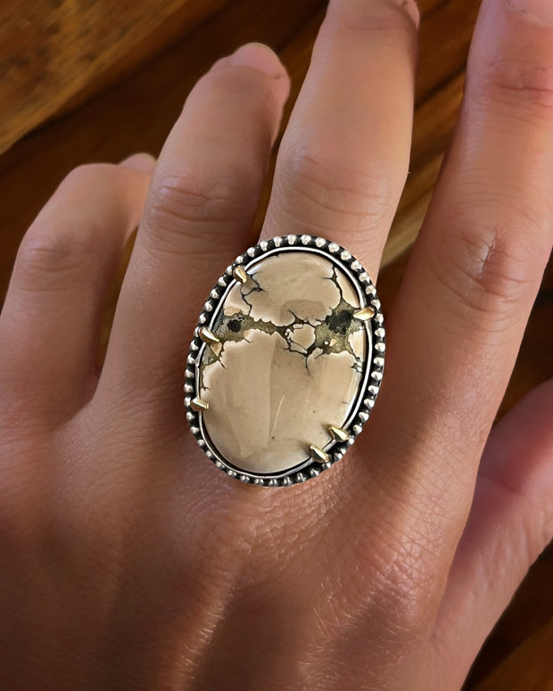 Ivory creek variscite ring