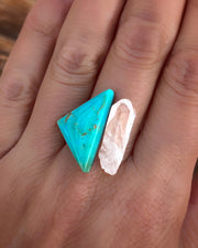 Semi-custom turquoise & quartz ring, cuff, or necklace