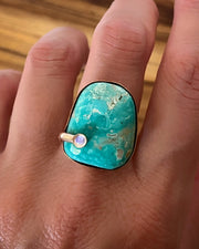 Turquoise & moonstone ring, cuff, or necklace in 14K gold-fill