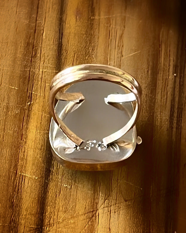Turquoise & moonstone ring, cuff, or necklace in 14K gold-fill
