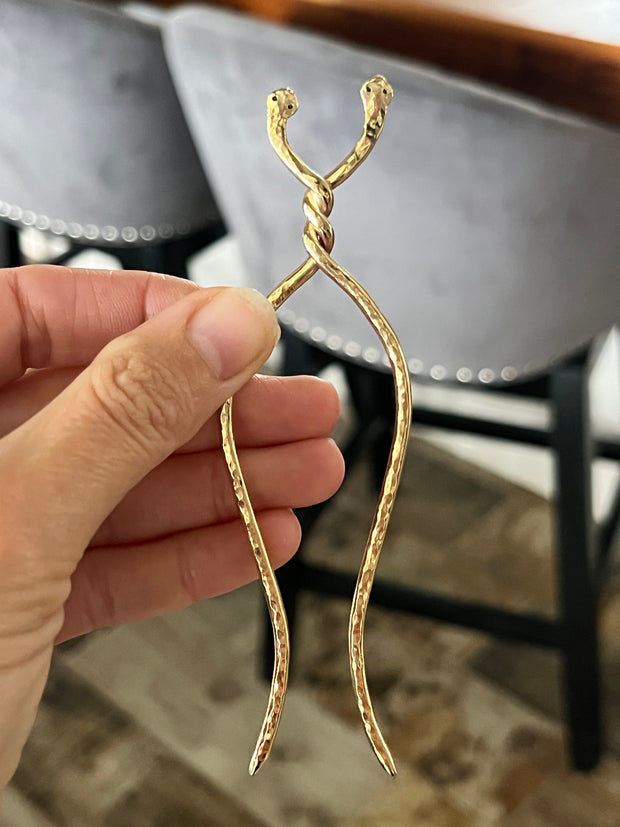 RESERVED FOR JADE - Remaining balance on custom hair fork in brass