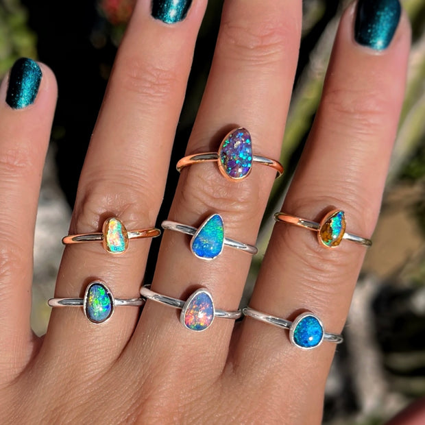 Australian pipe opal ring in 14K gold-fill (size 6-1/4)