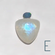 Made-to-order trillion moonstone & opal ring