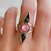 Pink spinel ring in 14K gold-fill with your choice of stones