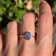 Australian opal ring in 14K gold-fill (size 7-3/4)