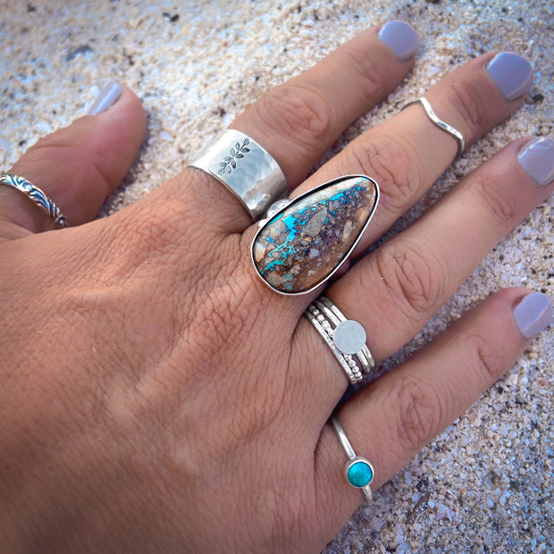 Royston turquoise ring in silver