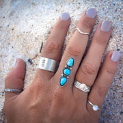 Whitewater turquoise ring in silver