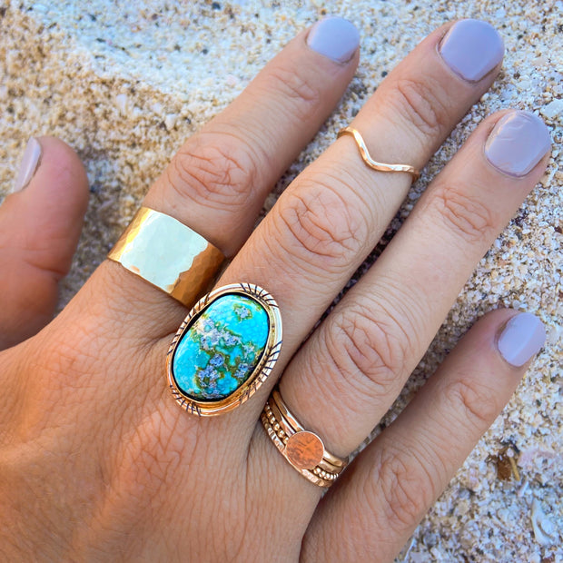 Sonoran Gold turquoise ring set in 14K gold-fill