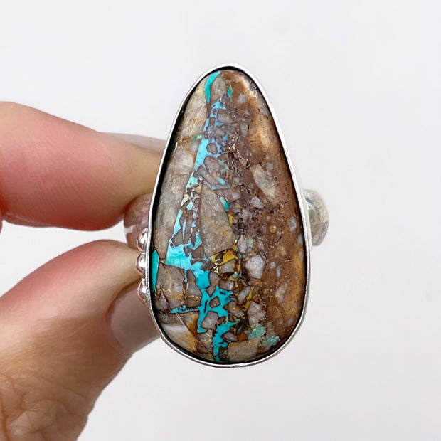 Royston turquoise ring in silver