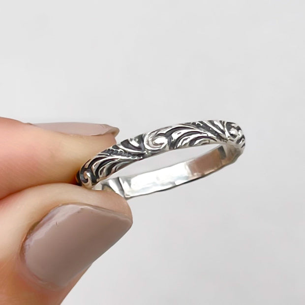 Whitewater turquoise ring set in silver