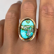 Sonoran Gold turquoise ring set in 14K gold-fill