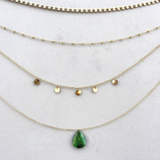 14K gold-filled layered necklace set with Sonoran Gold turquoise