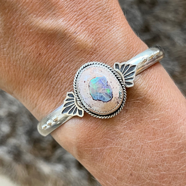 RESERVED FOR DAISY - Remaining balance on custom opal cuff in silver