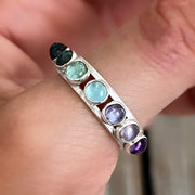 Ombré ring in silver - size 7 1/2