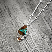 Royston turquoise necklace with chocolate zircon