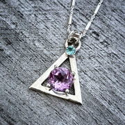 Triangle necklace with optional native silver dangle