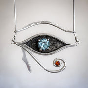 Eye of Horus necklace with topaz & zircon