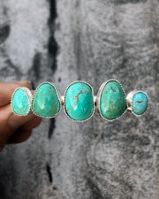 Turquoise cuff in silver