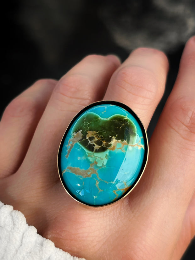 Royston turquoise ring in 14K gold-fill