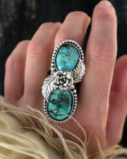 Turquoise nature ring in silver