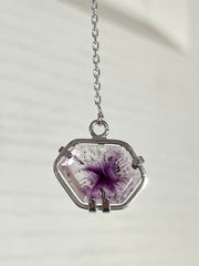 RESERVED FOR MICHAEL - Replacement Amethyst/hematite/quartz threader earrings in silver