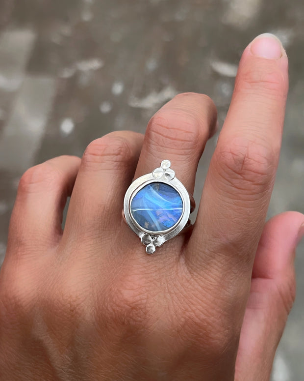 RESERVED FOR ERICA - Remaining balance on custom opal ring in silver
