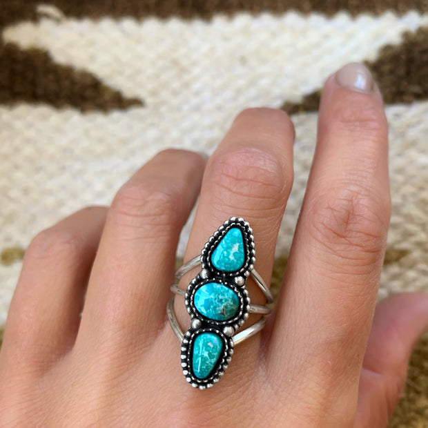 Whitewater turquoise ring in silver