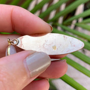 Moonstone & native copper dangle earrings in 14K gold-fill