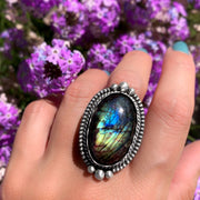 RESERVED FOR HAILEY - Deposit on labradorite ring in silver