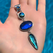 RESERVED FOR KERRY - Cascading labradorite necklace