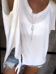 Rainbow moonstone tassel necklace in silver