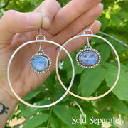 Rainbow moonstone dangle earrings with removable fringe