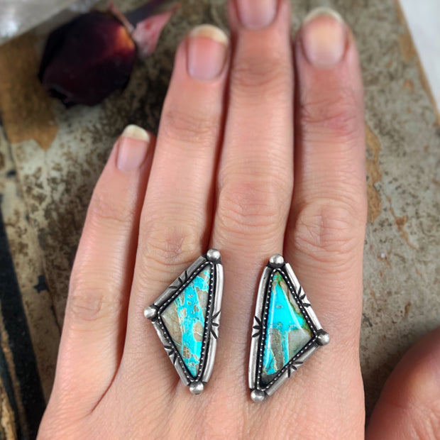 Royston ribbon turquoise ◀︎▶︎ ring in silver finished in your size